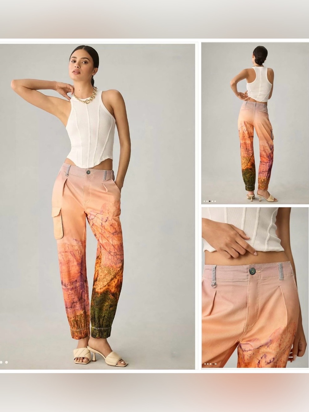 Pilcro Scenic Mountain Graphic print Ombre Relaxed fit Joggers